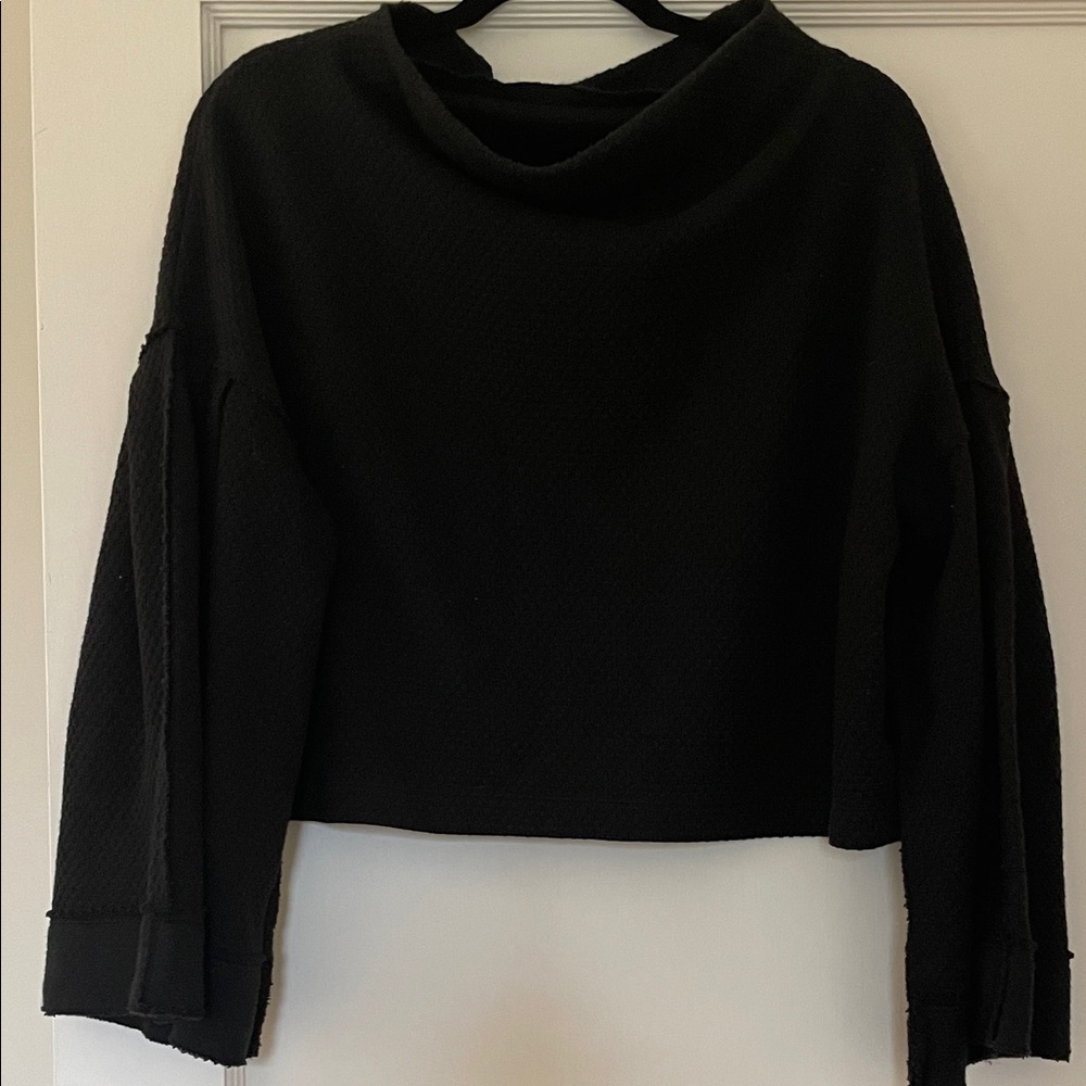 We The Free Black Cowl Neck Sweater